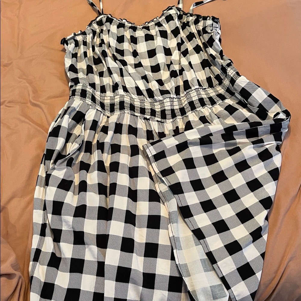 Torrid Black and White Patterned romper